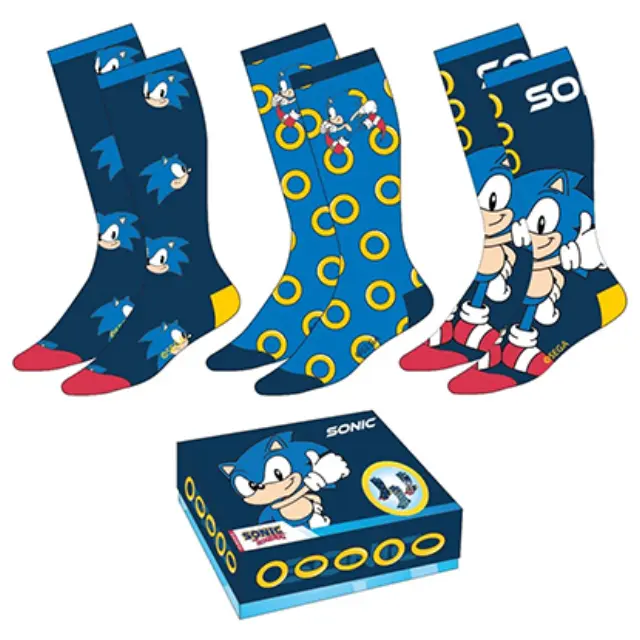 Cerda SONIC 3 Ζευγάρια Κάλτσες - 3 Pairs socks Pack (Μέγεθος 40-46) (2900001884)