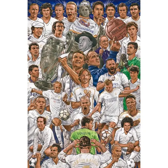 Αφίσα Real Madrid Legends by Morales De Los Rios Poster 61 x 91.5 cm GPE6048