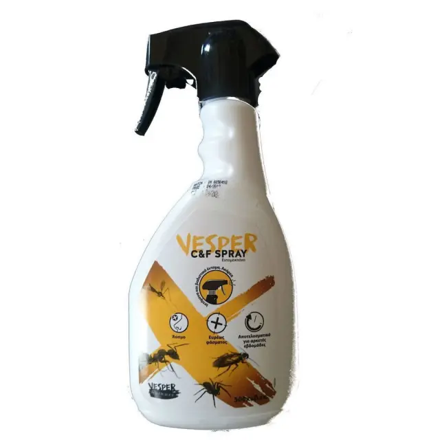 VESPER C&F SPRAY Eτοιμόχρηστo ισχυρό εντομοκτόνο - ακαρεοκτόνο σε μορφή spray