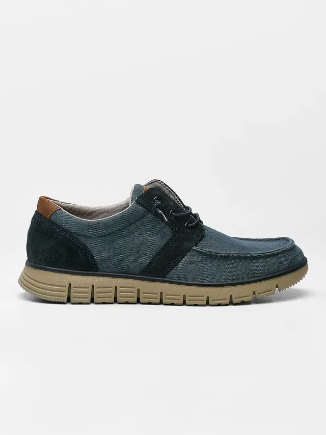 Imac Δετά-Oxfords Ανδρικό δέρμα/δέρμα Nubuck Μπλέ IMA/751810 BLUE 2