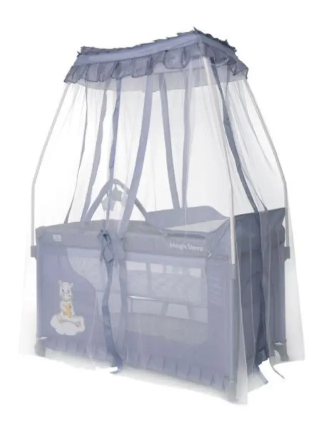Lorelli Παρκοκρέβατο Magic Sleep 2 Layers Grey Hippo 10080482210