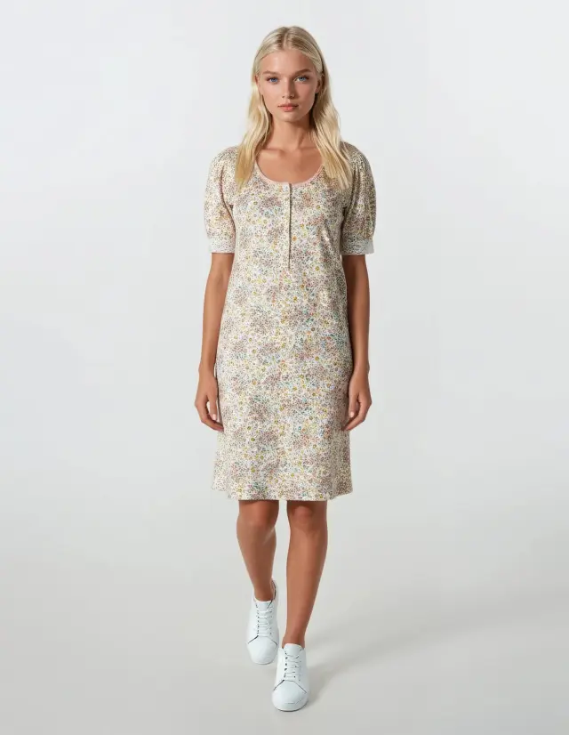 S748 - Type - NIGHTGOWN ABSTRACT FLOWERS