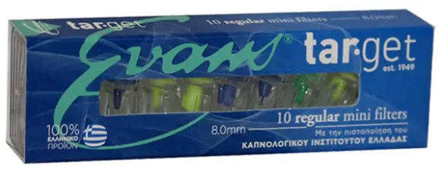 Πιπάκια τσιγάρου 8mm Regular TARGET by Evans 1 τμχ