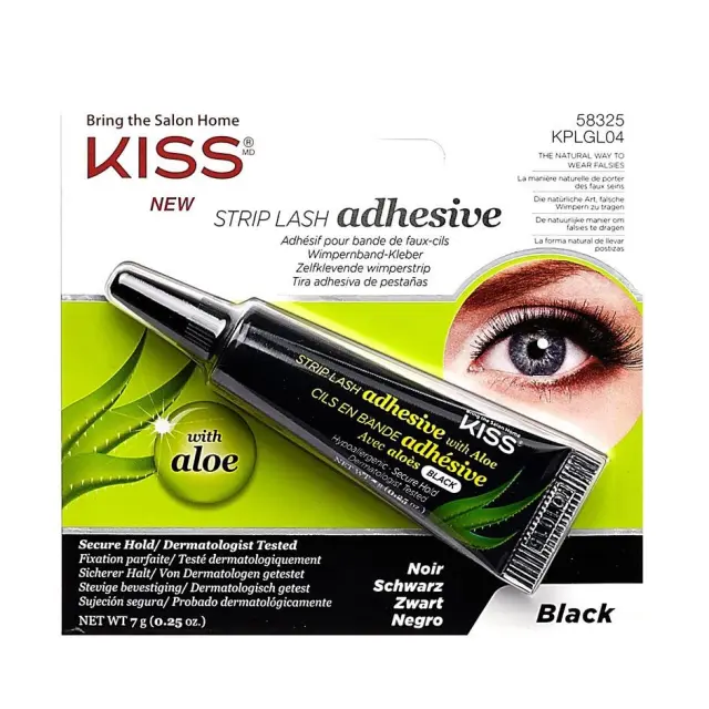KISS Strip Lash Adhesive With Aloe Vera 7g | Απόχρωση Black
