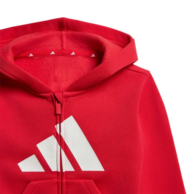 adidas Sportswear Infant's Big Logo Fleece Full-Zip Hoodie Tracksuit Set Κόκκινο KQ9710 (adidas Sportswear) 2