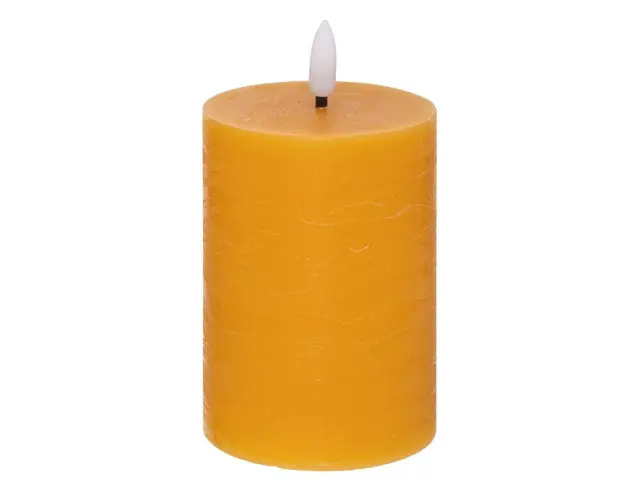 Διακοσμητικό Κερί LED Molia Atmosphera με διαστάσεις 7x7x12.5cm - Yellow 200665D