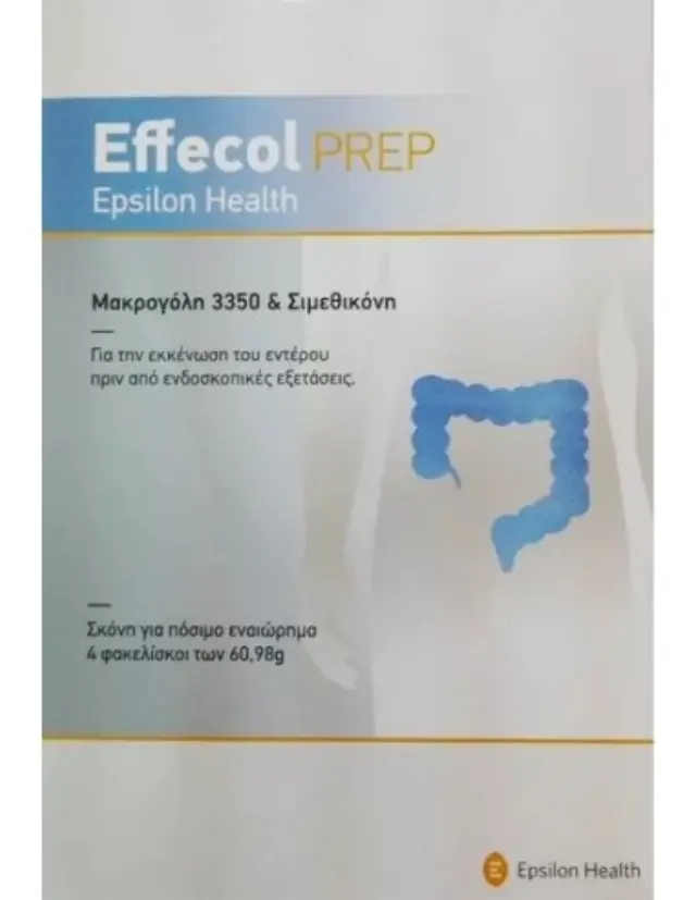 Epsilon Health Effecol PREP Σκόνη για Πόσιμο Εναιώρημα για την Κένωση του Εντέρου πριν από Ενδοσκοπικές Εξετάσεις, 4 φακελίσκοι x 60,98gr 2
