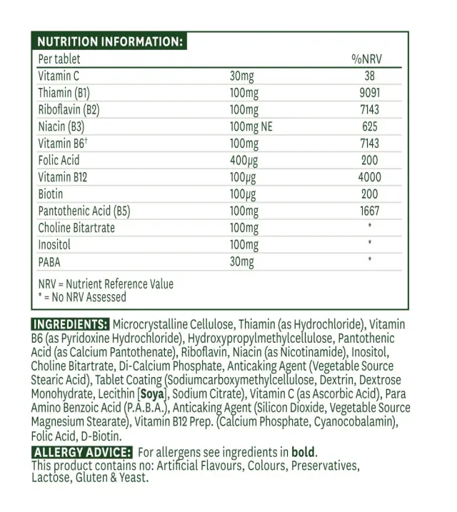 Natures Aid Vitamin B Complex 100 2