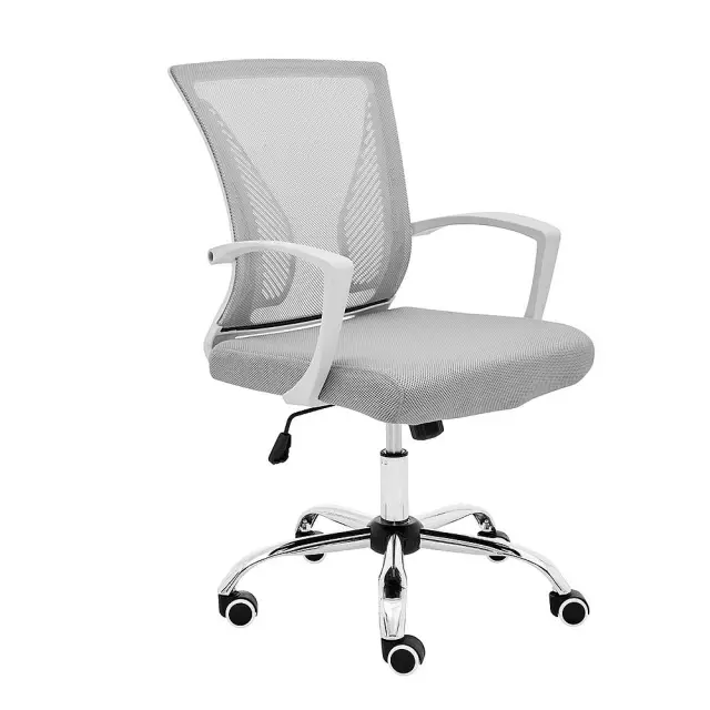 Πολυθρόνα Γραφείου BF2120-S Λευκό/Γκρι Mesh 60x60x90/100cm