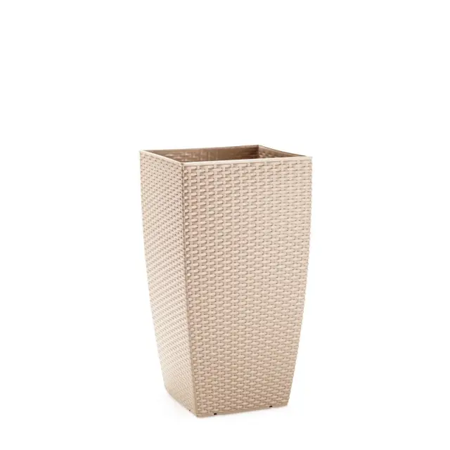Plastona natura γλάστρα 65lt - 36x36x66cm Μπέζ -B / 102896