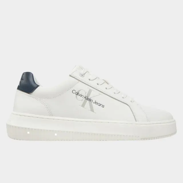 Calvin Klein - Cupsole Mono Lth Ανδρικά Chunky Sneakers YM0YM00681-YAF Λευκό - 45