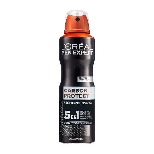 Men Expert Carbon Protect Spray 48ωρη Ολική Προστασία Ενάντια Στον Ιδρώτα 150ml