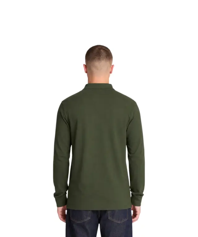 Timberland - Ανδρικό Μακρυμάνικο Polo Oyster River Regular Fit TBC0YHDG-U31 Πράσινο - L 2