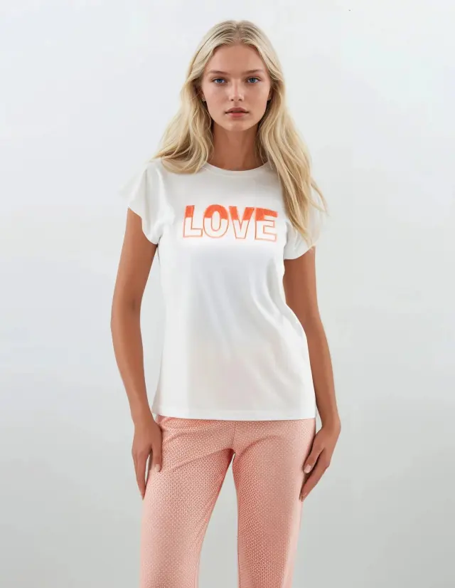 S740 - Type - PIJAMA ABSTRACT FLOWERS LONG PANTS - M 2