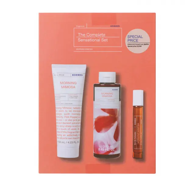 Korres the Complete Sensational Set Morning Mimosa Body Milk 125ml + Morning Mimosa Showergel 250ml + Morning Mimosa Eau de Toilette 10ml 2