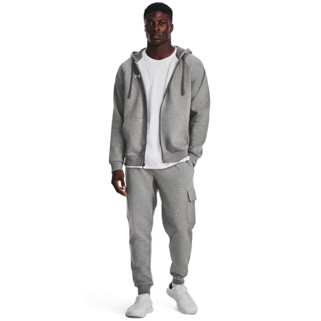 Under Armour Rival Fleece Full Zip Hoodie (1379767-025) - Γκρί 2