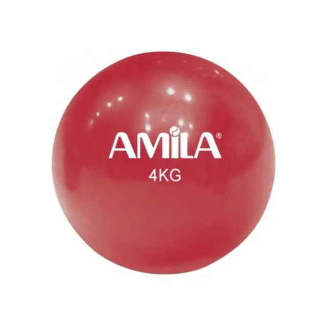 Amila Adult Toning Ball PVC 4kg 16cm With Sand Κόκκινο 84710 (Amila) - One Size
