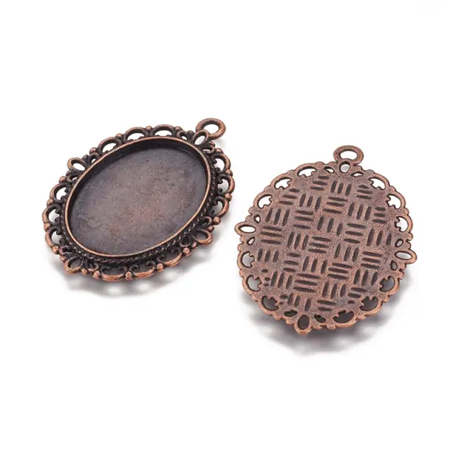 Καστόνι Κρεμαστό 39x29x2mm - Vintage Copper - 5τεμ
