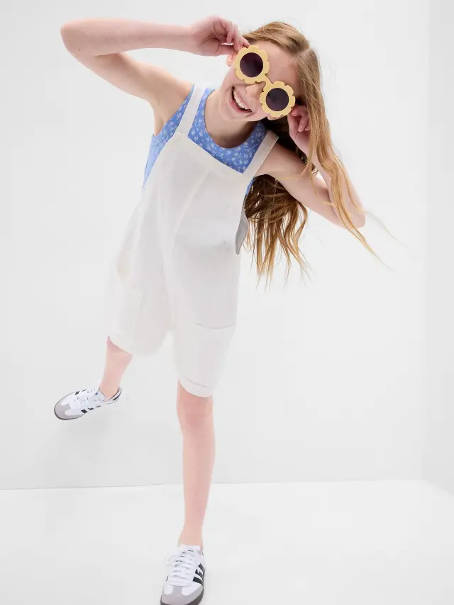 Άσπρο Παιδικό Crinkle Gauze Utility Romper new off white - S