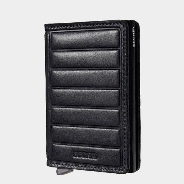 Δερμάτινο Πορτοφόλι Secrid Miniwallet Emboss Lines Black Μαύρο - ONESIZE