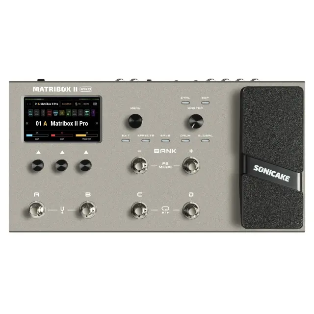 Sonicake Matribox II Pro Επεξεργαστής Εφέ Κιθάρας/ Μπάσου Ασημί