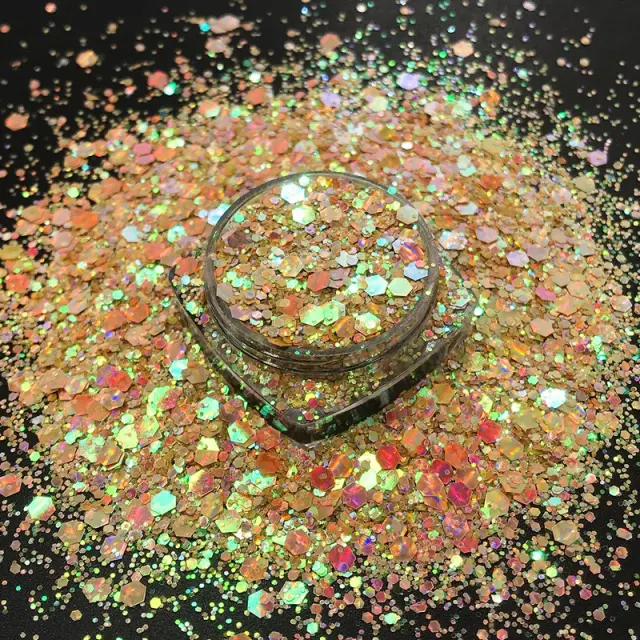 Chunky glitter λεπτό 20gr, Ανοιχτό χρυσό