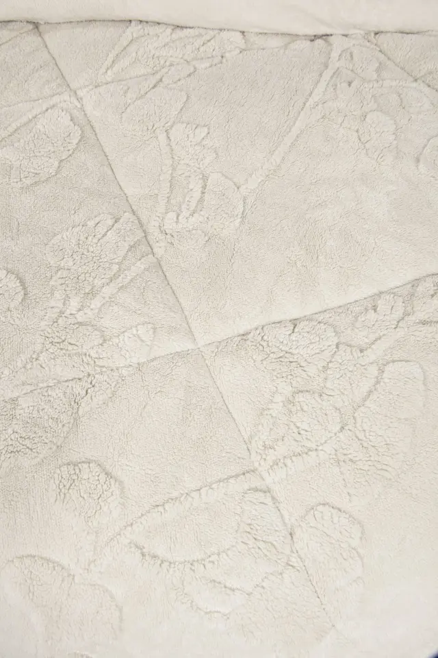 Κουβερτοπάπλωμα 160x220 Μονό 720gsm Fleece-Sherpa Elara 100% Πολυέστερ- Light Beige 2