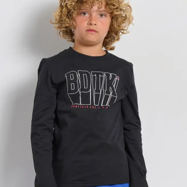 BodyTalk Shirt Long Sleeve Black 1252-752326 - 10