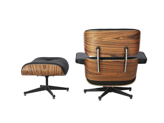 Eames 448370 σετ πολυθρόνα σκαμπό μαύρο/ξύλο Μαύρο Ξύλο 3