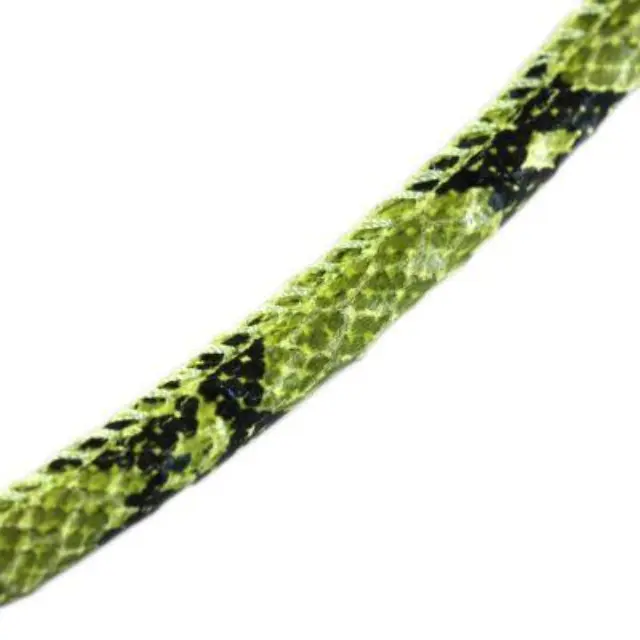 Κορδόνι Eco Snake Skin Leather Green Ø5mm - 2m