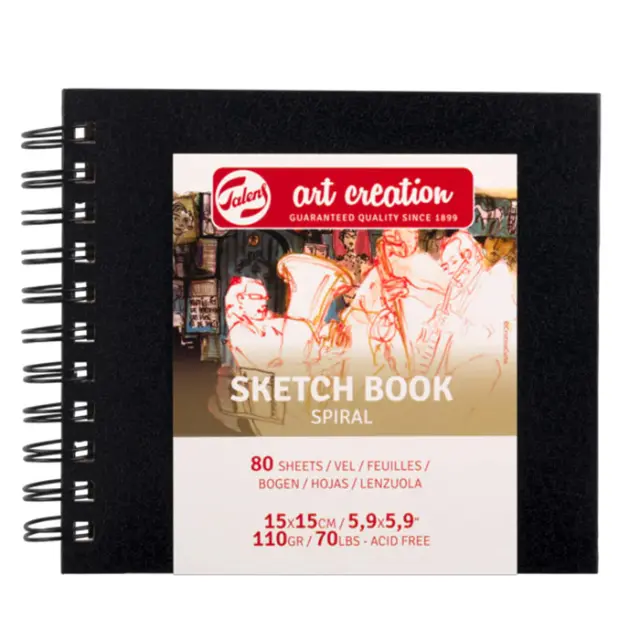 Μπλοκ Σκιτσαρίσματος Talens Sketchbook Σπιράλ 15x15cm - 110gr/m² - 80 Φύλλα