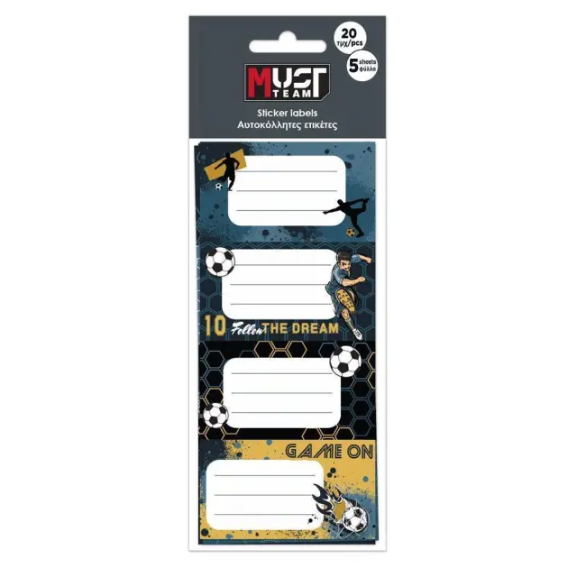 Ετικέτες Αυτοκόλλητες Football 20τεμ / 586906 (Διακάκης)