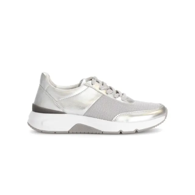 Gabor Sneakers Γυναικείο δέρμα/ύφασμα Ασημί GAB/86897 10-SILVER