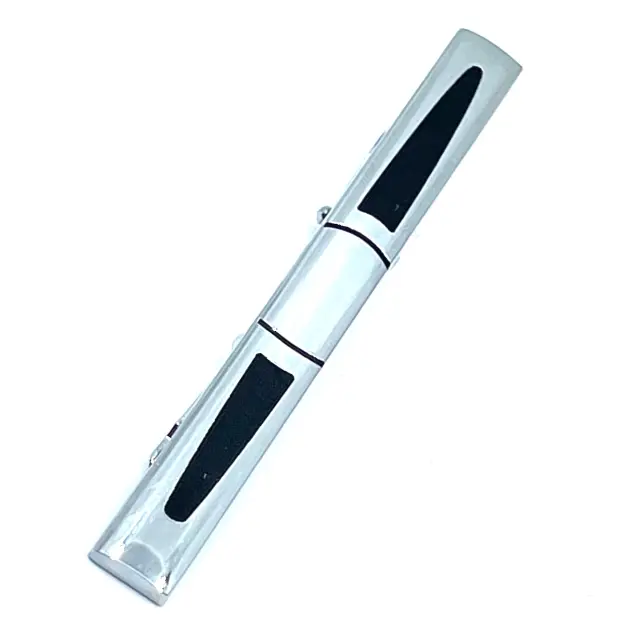 Ασημί Μαύρο Κλιπ Γραβάτας 5,5 cm με Σμάλτο – LGTC/5.5-22 3