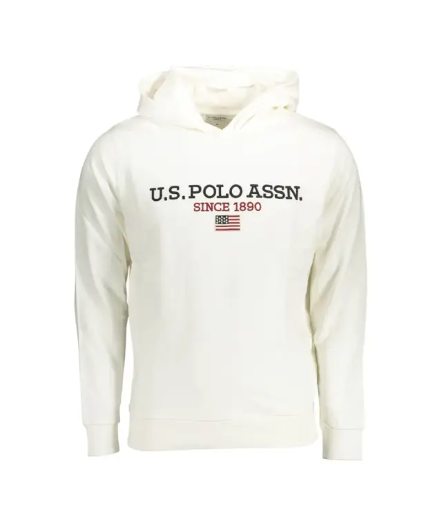 U.S. Polo Assn. - Ανδρικό Φούτερ με Κουκούλα 64460-53223-101 Λευκό 3