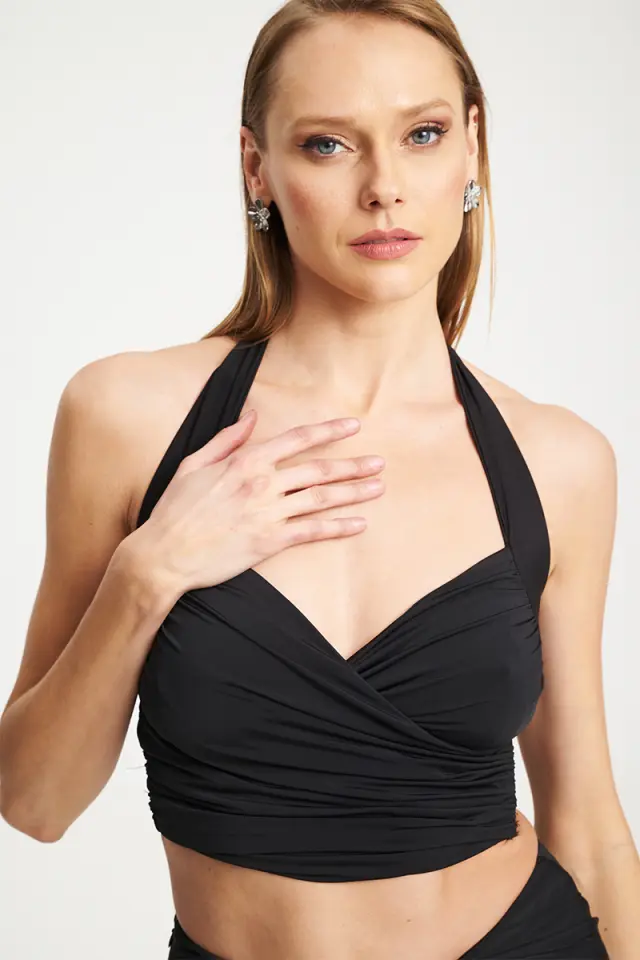 Cropped Halter Top με Draping STAYS TOP - XS