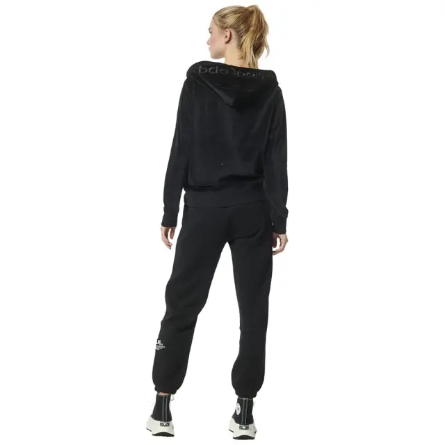 Body Action Velour Hoodie Jacket (071319-01-Black) - Μαύρο 2