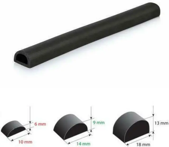 Lampa Προστατευτικό για Πόρτες Αυτοκινήτου 3.1m x 14 x 9mm 1τμχ Μαύρο 70006 2