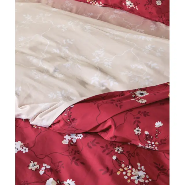 Σετ Σεντόνια Υπέρδιπλα 4 Τεμαχίων Kentia Ofilia Red- Beige- White 240x270 3