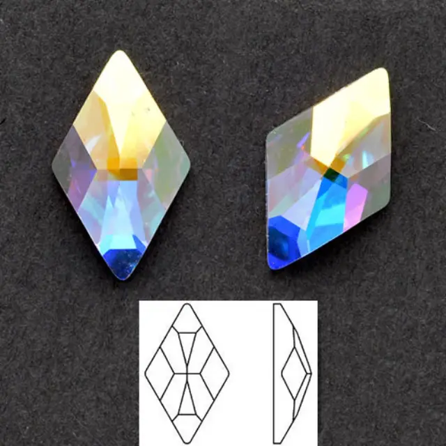 Swarovski 2709 Rhombus Crystal AB 10x6mm - 4τεμ