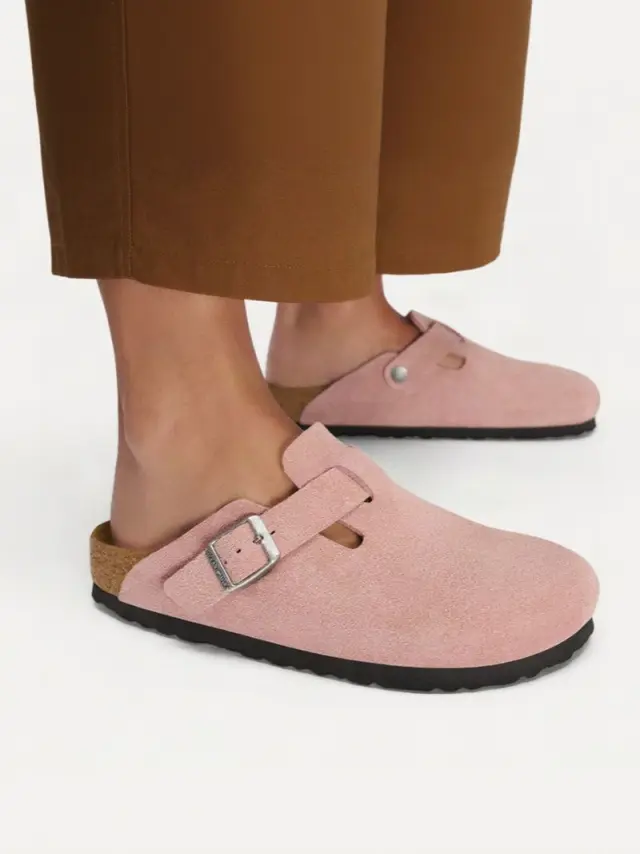 Birkenstock Σαμπώ Γυναικείο δέρμα suede Ροζ BIR/BOSTON 1031635 PINK - 40 2