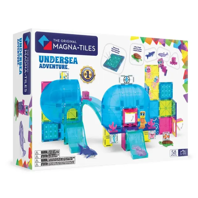 Magna-Tiles Μαγνητικά Πλακίδια Undersea Adventure 58 Κομμάτια (3+ ετών) 262058UA
