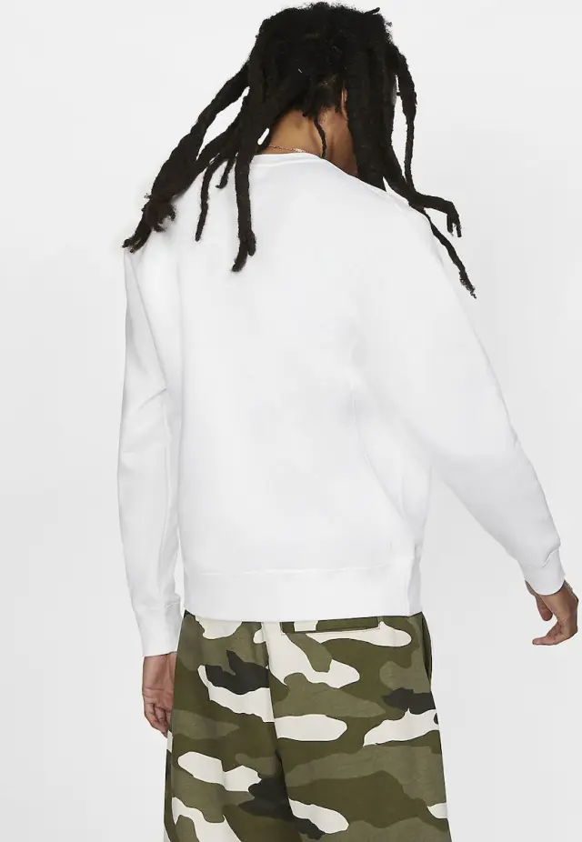 Nike Sportswear Club Φούτερ Fleece Λευκό - L 2