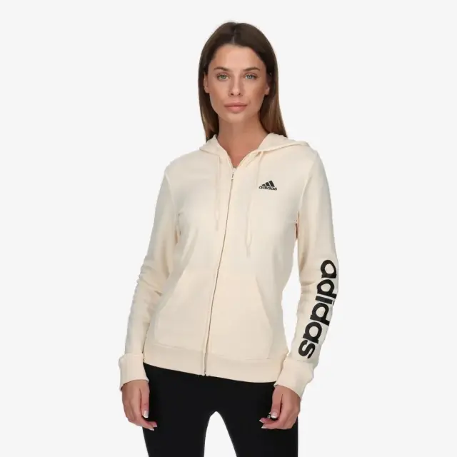 Adidas Essentials Logo Full Zip Γυναικεία Ζακέτα Φούτερ με Κουκούλα HL2066 - L