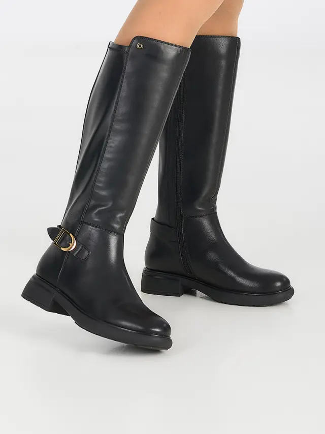 Donna Serena Μπότες Γυναικείο δέρμα/ύφασμα Μαύρο DSE/5895 NERO - 38 2