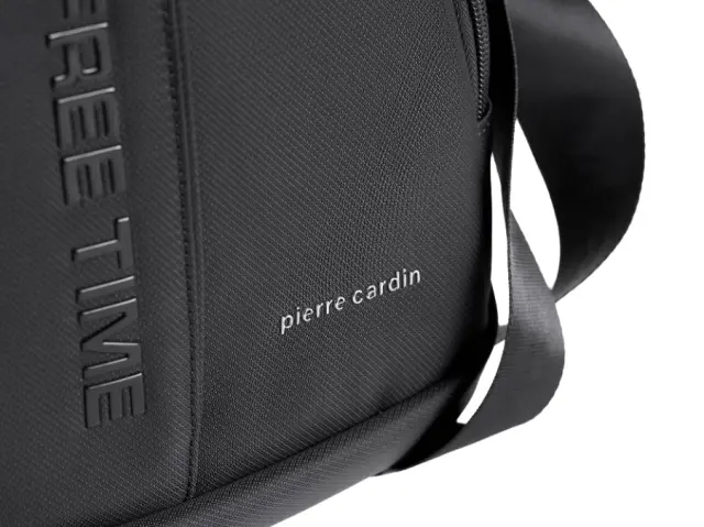 Ανδρικό τσαντάκι ώμου, Pierre Cardin, μαύρο ,alan06 8131 3