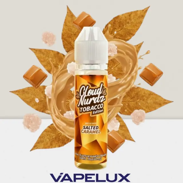 Cloud Nurdz - Tobacco Edition Flavor Shots Salted Caramel 20ml to 60ml