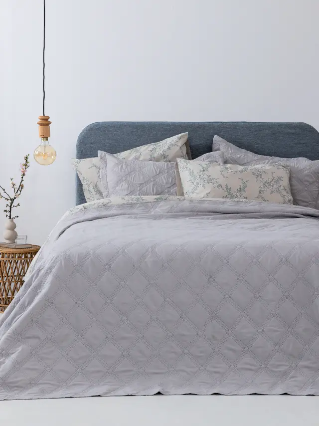 Σετ Κουβερλί 160x240 Μονό Palamaiki Ifigeneia 100% Microfiber- Silver