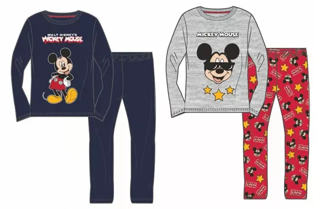 Παιδική Πιτζάμα Χειμωνιάτικη Βαμβακερή Disney Mickey Star Μπλε 3