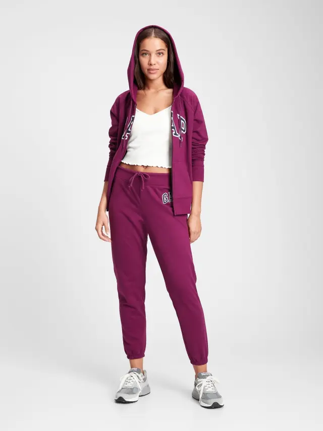 Arch Logo Φλις Jogger Παντελόνι beach purple plum